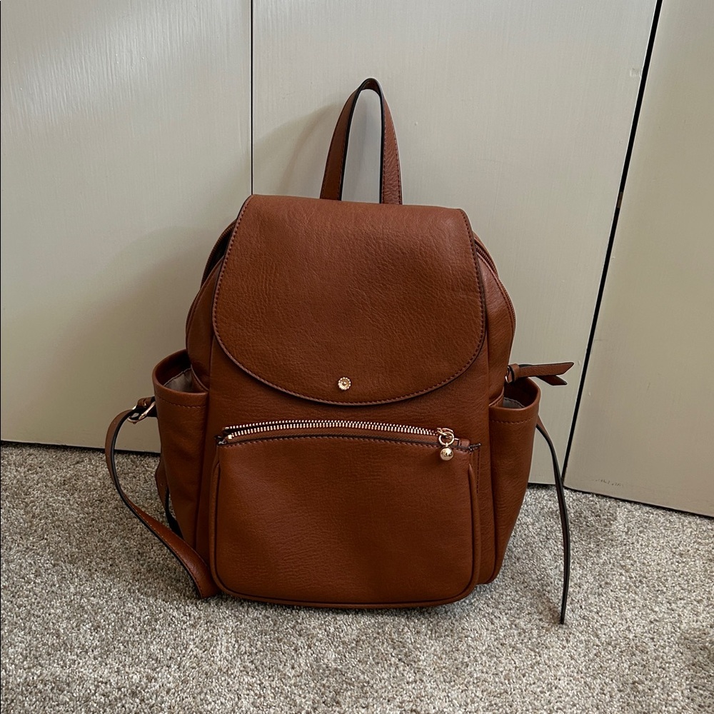 Lauren Conrad Brown faux Leather Backpack